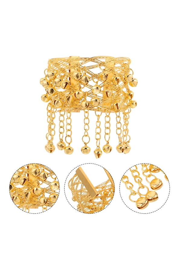 1Pcs Belly Dancer Jewelry Circular Metal for Women 2.55X2.55X1.77In