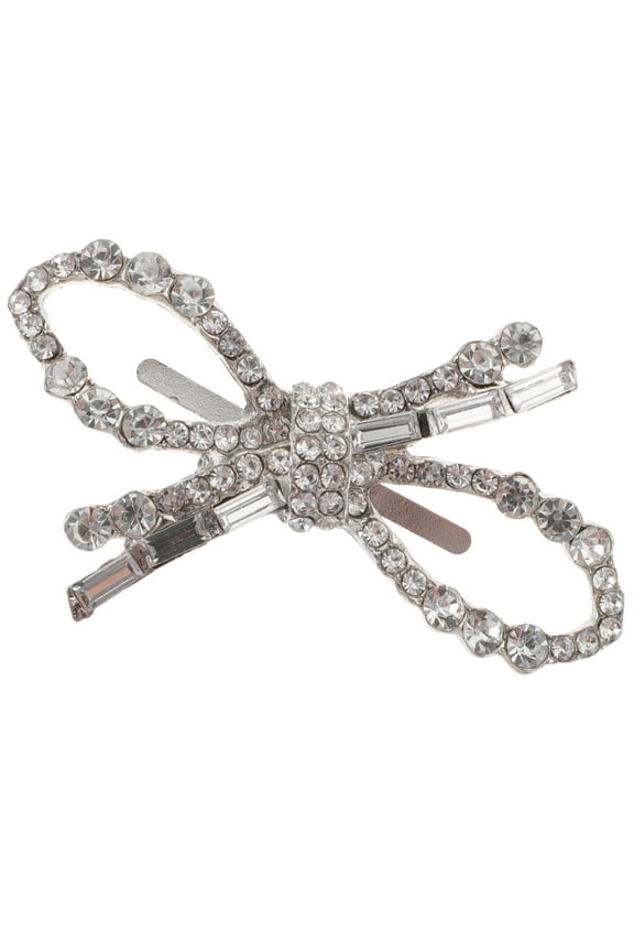 Rhinestone Bowknot Shoe Clip Elegant Decorative Shoe Jewelry for Weddings