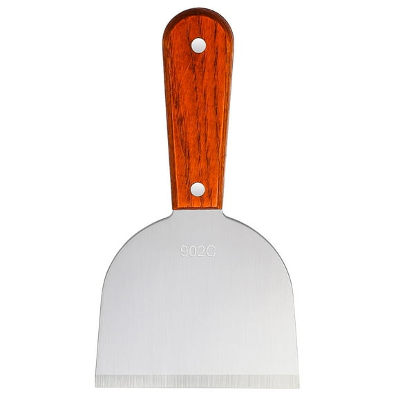 FUEENIRVA 1Pcs Metal Kitchen Utensil Flat Spatula for Restaurant Cooking 7.47X4.05X0.79in