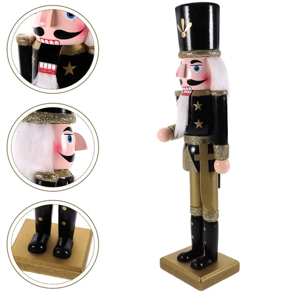 FUEENIRVA Multi Color Wooden Nutcracker Ornament for Christmas Desktop Decoration