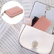 FUEENIRVA 1Pcs Pink Wallet Pouch Simple Design Anti Theft Pocket Multi Grid Slots 11.8x3.3x1.2in