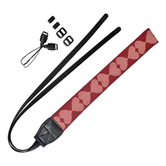 FUEENIRVA Adjustable Camera Sling Strap with Heart Design for Photographers Outdoor Activities