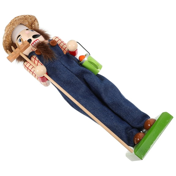 FUEENIRVA Wood Nutcracker Figurine Nutcracker Ornament Multi Wood 1Pack Photo Prop