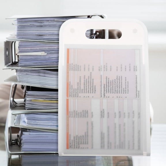 FUEENIRVA Portable Expandable White Accordion File Organizer for Bills, Receipts, Documents, Office and Home Storage