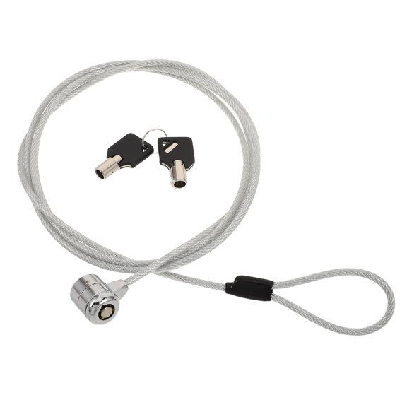 FUEENIRVA 1Set Cable Lock for Laptop Anti Theft Flexible Security Cable with Key for Notebooks