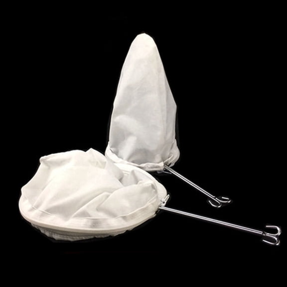 FUEENIRVA Stainless Steel Handle Coffee Strainer Beige Flannel for Smooth Rich Coffee