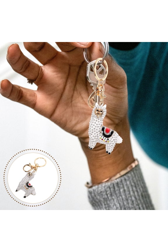 1Set Cute Cartoon Animal Hanging Charm Keychain for Ladies Handbag
