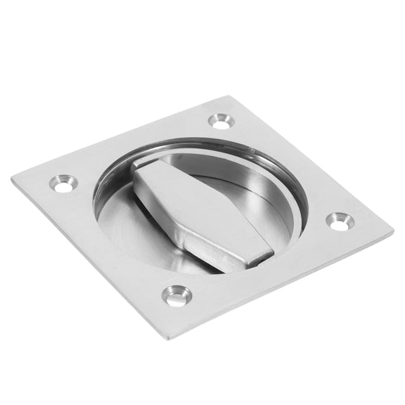 FUEENIRVA Embedded Door Cabinet Handle Silver Stainless Steel 1 Set