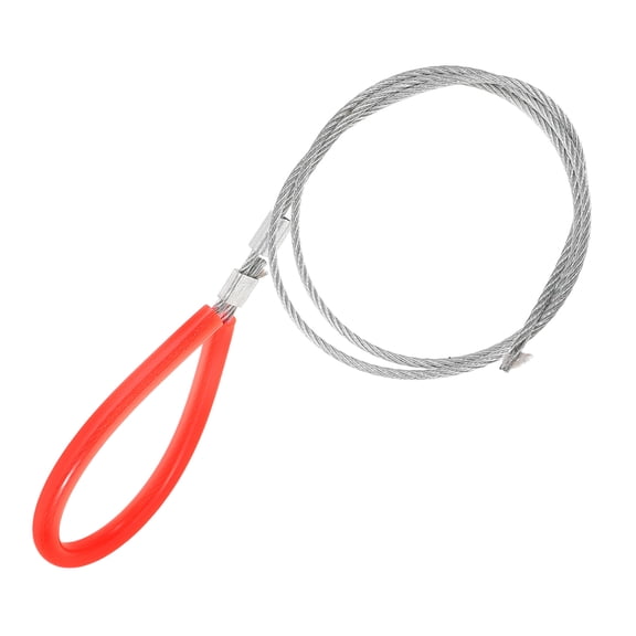 FUEENIRVA 1Set Lifting Machine Safety Rope Silver Steel Wire Rope for Automotive Lifts Garage Use 23.62X1.77X0.24in