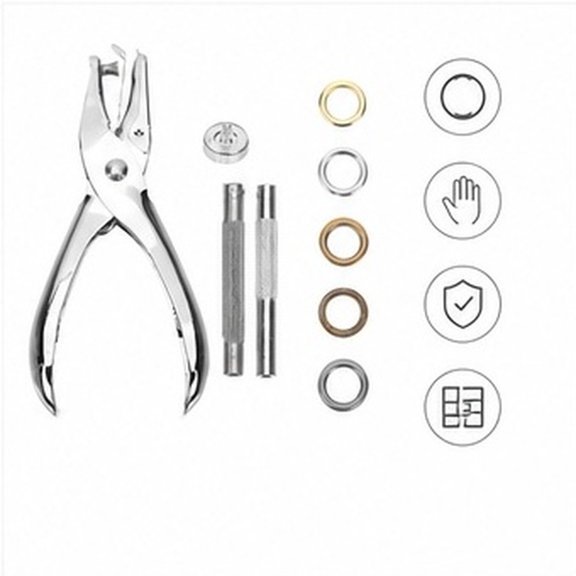 FUEENIRVA 1Set Snap Button Tool Kit for Sewing with High Grade Copper and Transparent Handle