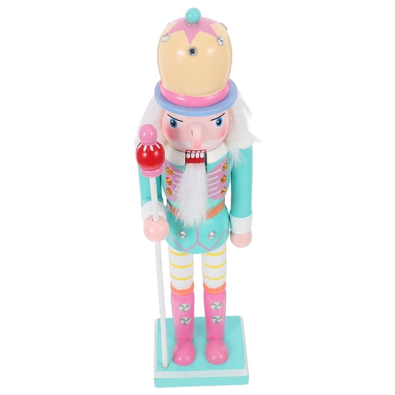 FUEENIRVA Wooden Christmas Nutcracker Decoration Green Figurine for Holiday Decor