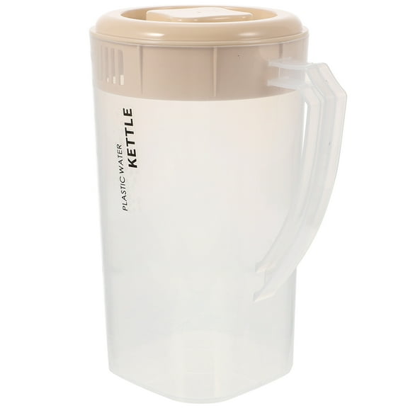 FUEENIRVA Khaki Water Pitcher with Lid for Home Use Made of PP Material 3.5L