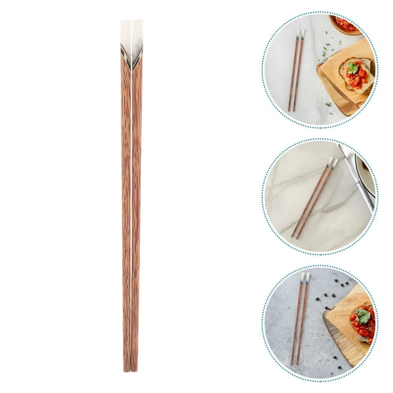 FUEENIRVA 2 Pairs Wood Chopsticks Nonslip and Versatile for All Dining Occasions