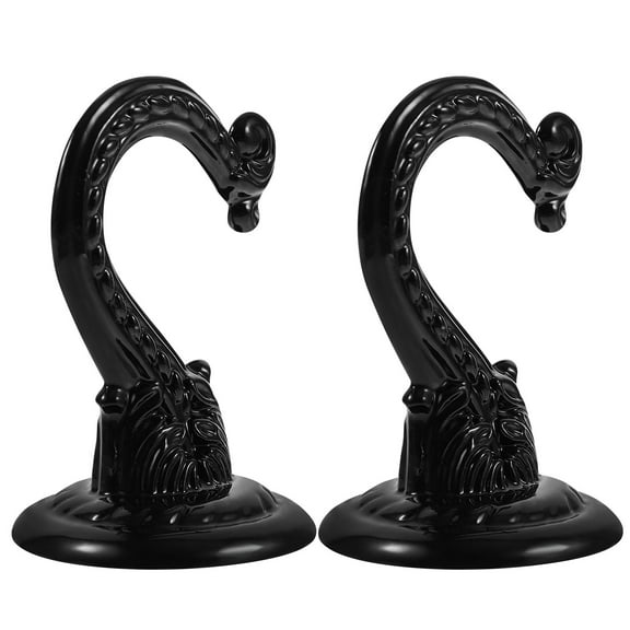 FUEENIRVA 2 Sets Metal Ceiling Hooks Heavy Duty for Hanging Items Zinc Alloy Black