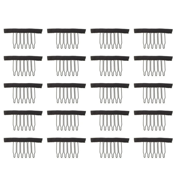 FUEENIRVA Steel Wig Combs Black Teeth Accessories for Professional Use
