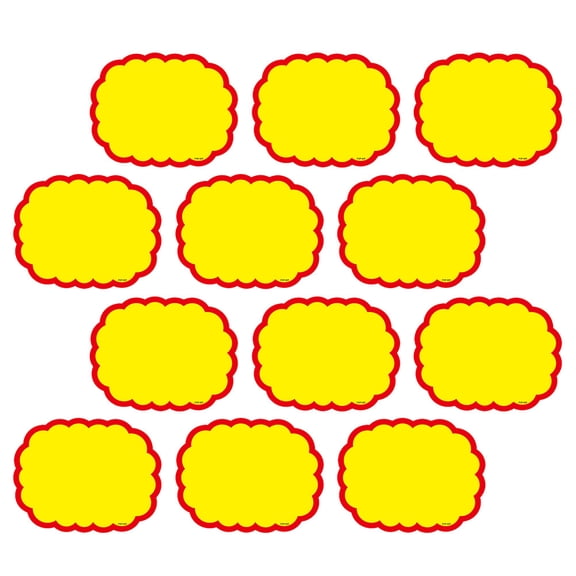 FUEENIRVA Yellow and White Paper Price Tags, Sturdy Card Stock, 20 Pieces for Retail and Organization