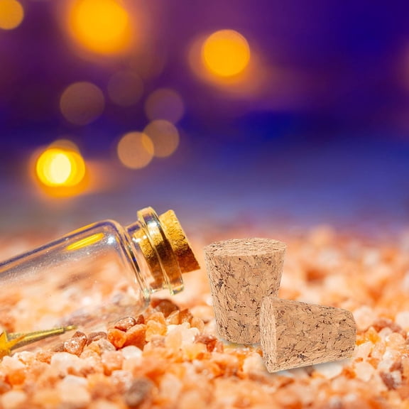 FUEENIRVA 20Pcs Tapered Wood Cork Plugs for Glass Bottle Sealing and DIY Art Crafting 1.6x1.6x0.8in