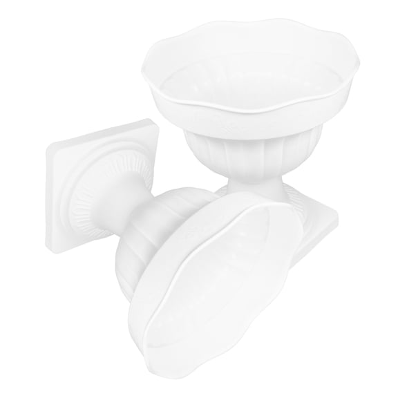 FUEENIRVA 2-Pack Vintage Style Plastic Plant Pots for Indoor and Outdoor Flowers, Decorative Garden