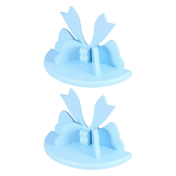 FUEENIRVA 2Pcs Kids Storage Units Wall Shelf Semicircle Knot Decoration 15.7X4.8X3.3in