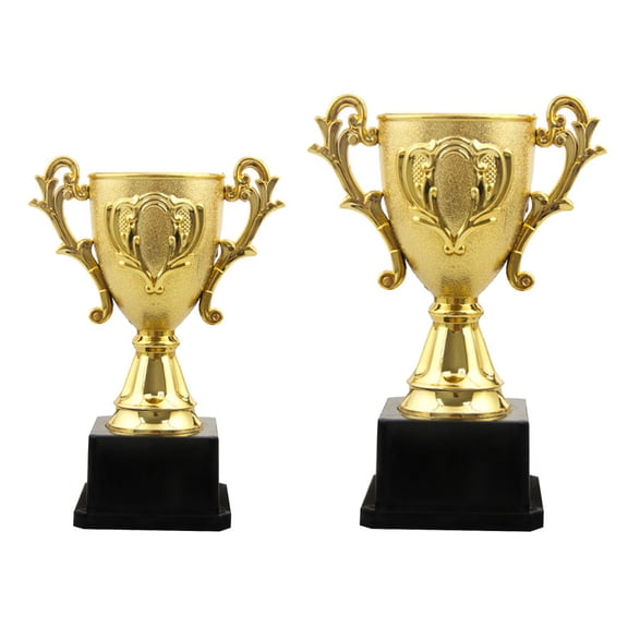 FUEENIRVA Set of 2 Plastic Award Trophies for Competitions, Recognition, Prizes, and Achievement Celebrations, Ideal for Events