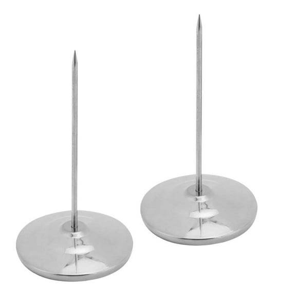 FUEENIRVA 2Pcs Round Base Thick Rod Menu Fork Ticket Stabber for Bar and Cafe 5.9x3in