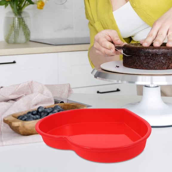 FUEENIRVA Set of 2 -Shaped Silicone Cake Pans, Non-Stick, Oven & Microwave Safe, Easy to Clean and Use Bakeware