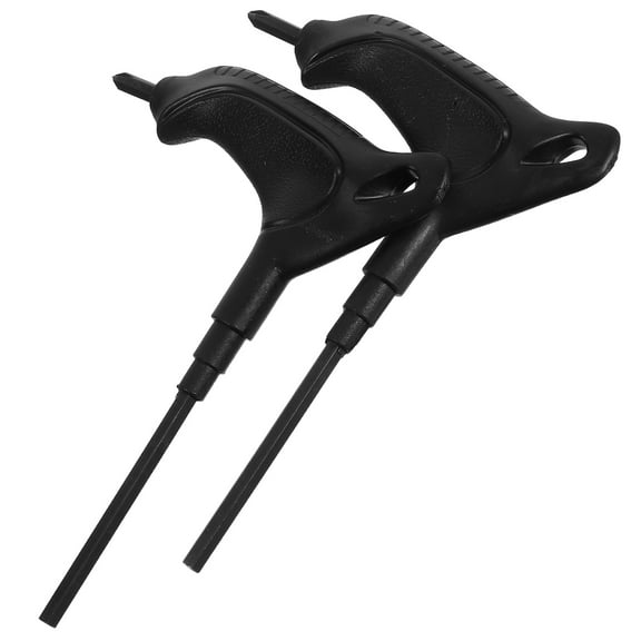 FUEENIRVA Roller Skate Maintenance Tool, Black PVC T-Handle Wrench, Portable and Ergonomic, 2Pcs