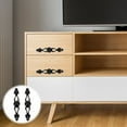 thumbnail image 1 of FUEENIRVA Set of 2 Black Zinc Alloy Dresser Knobs 13.2 x 0.79in Vintage Style Cabinet Drawer Pulls Home Decor, 1 of 8