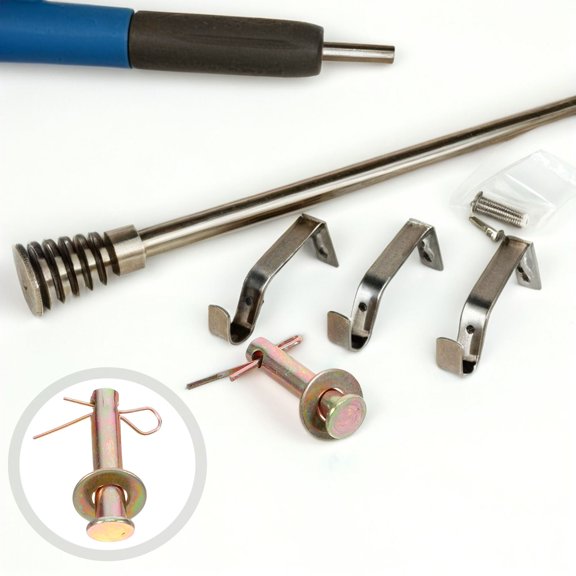FUEENIRVA 3-Piece Metal Hitch Pin Set, Quick-Lock Replacement Pins for Trailer Hitches, Clamps and Pulley Systems