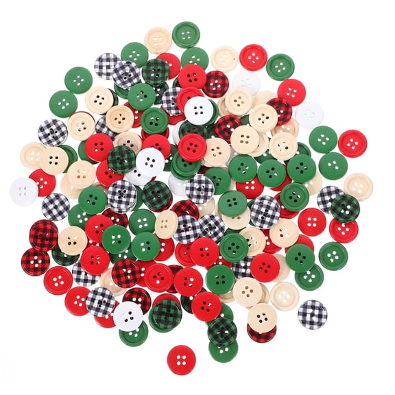 FUEENIRVA 300Pcs Retro Style Wood Buttons for Coats Jackets and Sewing Craft Decoration
