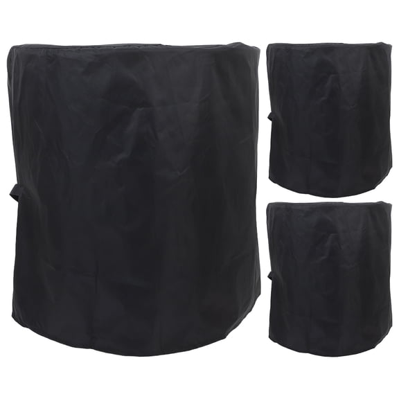 FUEENIRVA 3Pcs Drum Cover for 55 Gallon Drum Black Oxford Cloth Waterproof Protective Outdoor Dustproof Cover