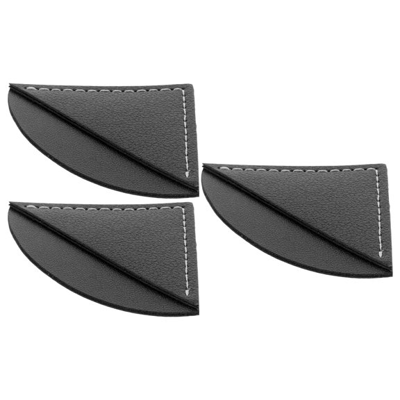 FUEENIRVA 3Pcs Lightweight Handmade PU Corner Bookmark for Versatile Reading Page Marking