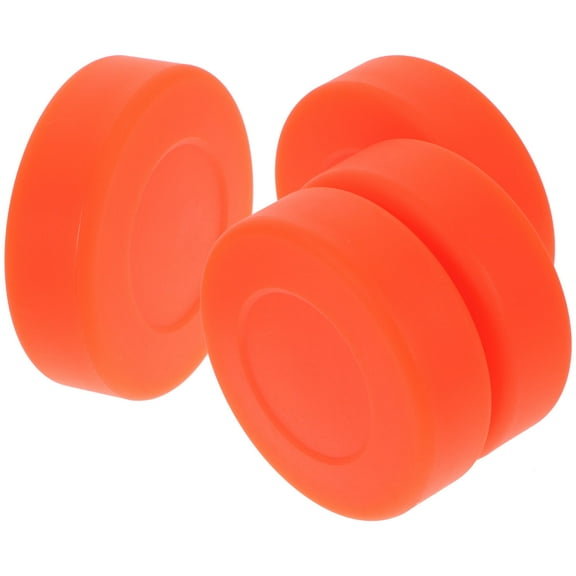 FUEENIRVA 4Pcs Colored Ice Hockey Pucks for Beginners and Athletes Competition Use Low Friction Sliding 2.75x2.75x0.79in