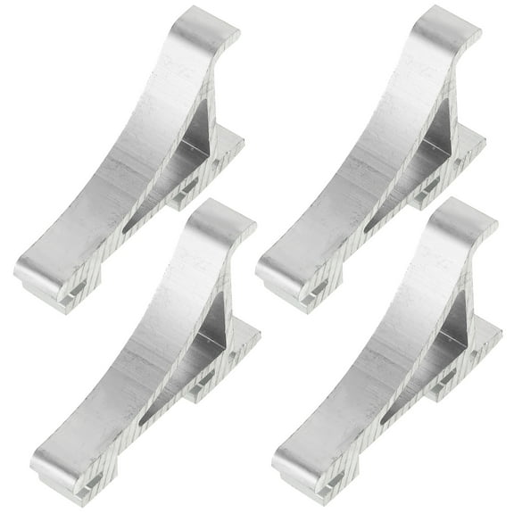 FUEENIRVA 4-Pack Heavy Duty Aluminum Shelf Bracket Clips for Refrigerator, Cabinet, and Home Storage Support