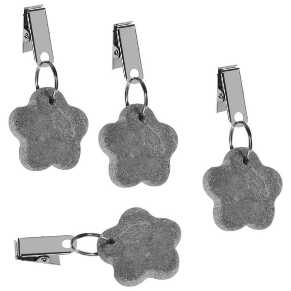FUEENIRVA Tablecloth Weights Table Cloth Pendant Stone 4Pcs Grey