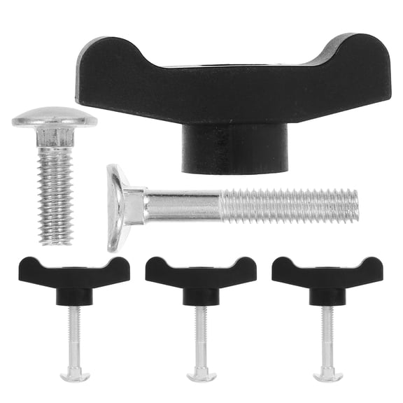 FUEENIRVA 4Pcs Lawn Mower Quick Release Knob Black Metal Fastening Bolt for Handle Parts