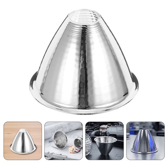 FUEENIRVA 4Pcs Plated Silver Aluminum Flashlight Reflector Cup for Enhanced Beam Efficiency and Outdoor Use