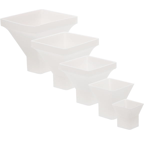 FUEENIRVA Molds for Crafts Pyramid Moulds Silicone White 5Pcs