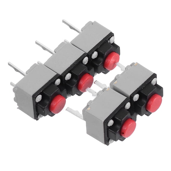 FUEENIRVA 5Pcs Mute Control Silent Button Copper Plated Black for Electronics DIY Projects High Design Back to School