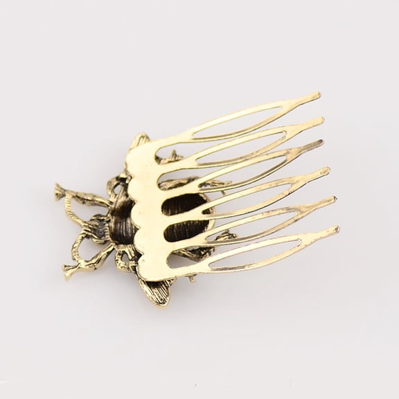 FUEENIRVA Golden Vintage Hair Comb, Retro Bee Shaped, Durable and Stylish, 6Pcs