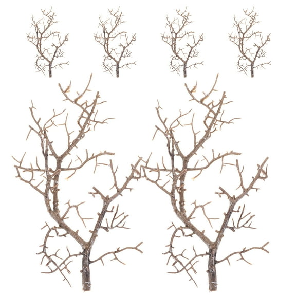 FUEENIRVA 6Pcs Coffee Artificial Antler Tree Branches Plastic DIY Vase Filling Decorations
