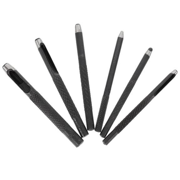 FUEENIRVA 6-Piece Steel Hole Cutter Set for Multilayer Fabric Cutting, Easy to Use and Tool