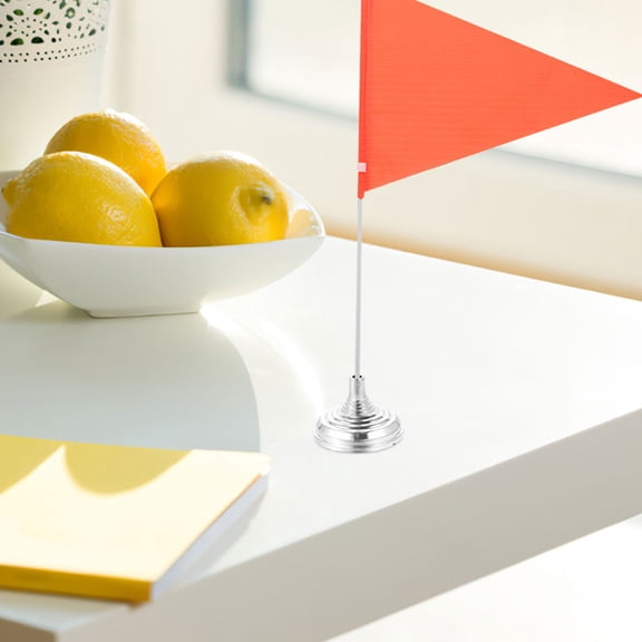 FUEENIRVA 6Pcs Small Flag Holder for Table Plastic Flag Stand