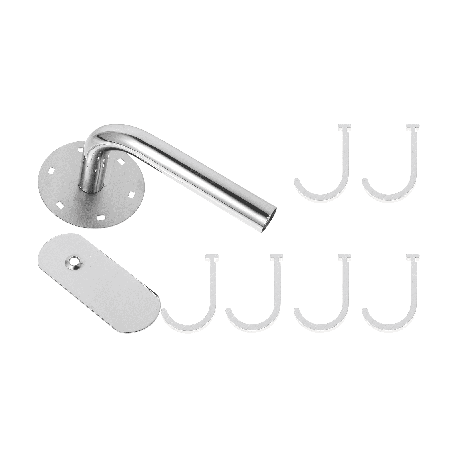 FUEENIRVA 6Pcs Utensil Hanger Silver for Kitchen Utensils Wall Mounted Rotatable