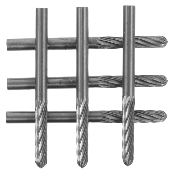 FUEENIRVA 6-Piece Rotary Tool Accessories Set Metal Engraving Bits Grey for Crafts and
