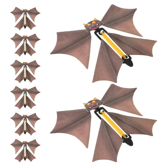 FUEENIRVA 8Pcs Flying Bat Wind-Up Toys for Parties and Outdoor Activities