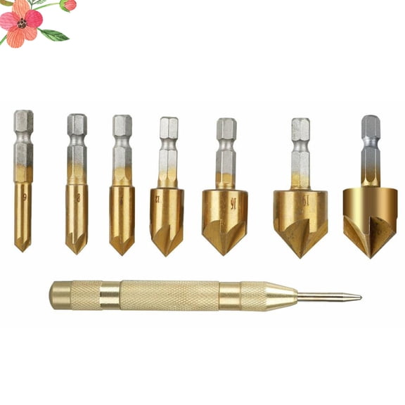 FUEENIRVA Woodworking Drill Bits Set Cobalt Steel 8Pcs