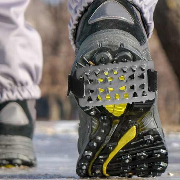 FUEENIRVA Anti-Slip Ice Grippers 1 Pair for Outdoor Activities Including Hiking and Fishing