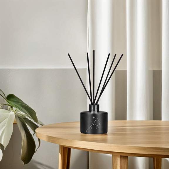 FUEENIRVA Aromatherapy Diffuser Reeds, 200 Pcs Black Fiber Sticks for Reed Diffusers, Home Fragrance