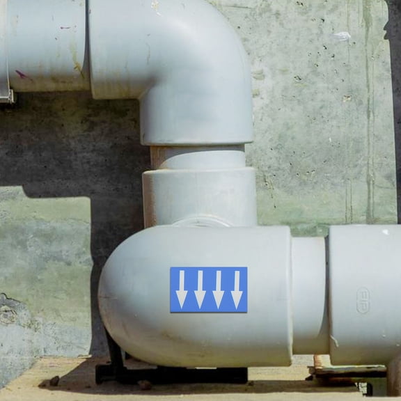 FUEENIRVA Arrow Direction Label 1Set Weather Polystyrene Tape for Gas Pipes and Plants